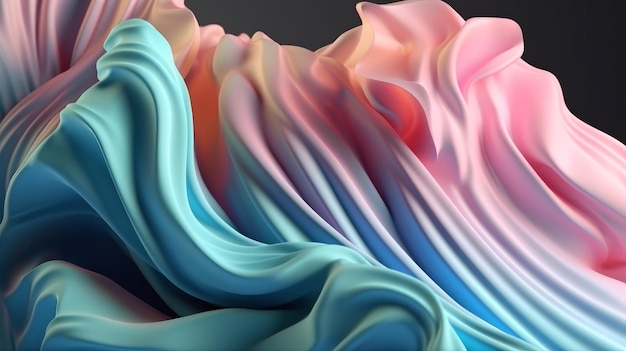 Un design tessile vibrante e colorato Generative ai