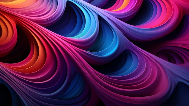 un design visivo astratto che sfida le leggi della fisica vibrante colorato