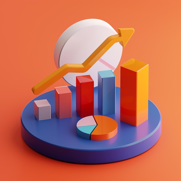 un diagramma colorato con un grafico su di esso