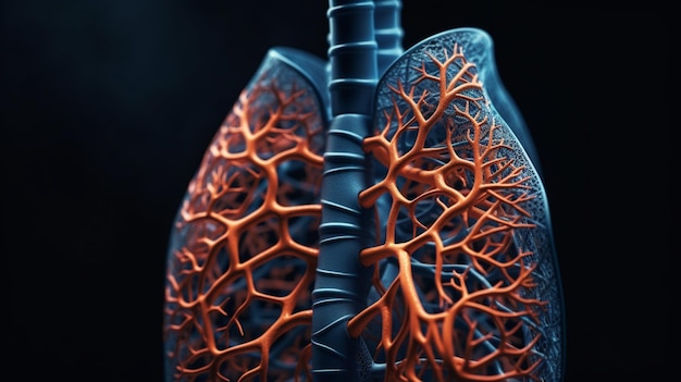 Un diagramma dei polmoni