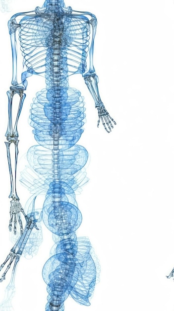 Un diagramma di uno scheletro umano