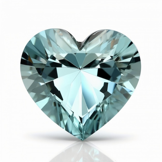 Un diamante blu ha la forma di un cuore.