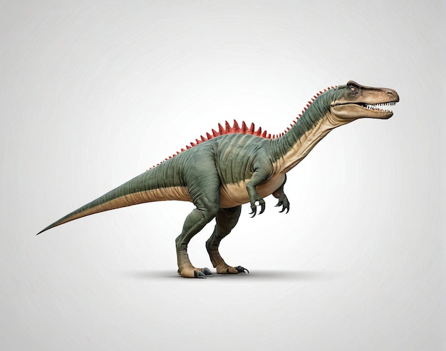 un dinosauro con un mohawk rosso