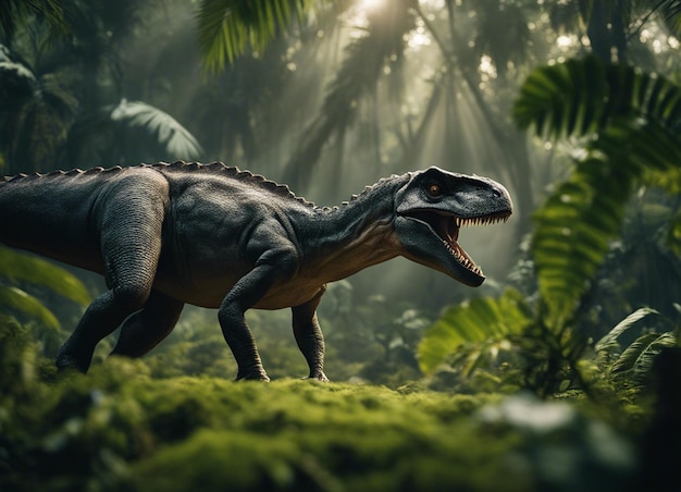 Un dinosauro nella giungla