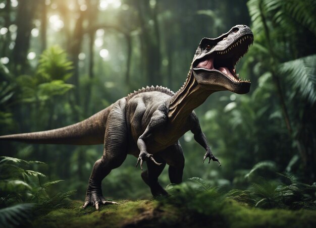 Un dinosauro nella giungla