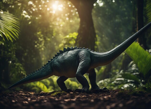 Un dinosauro nella giungla