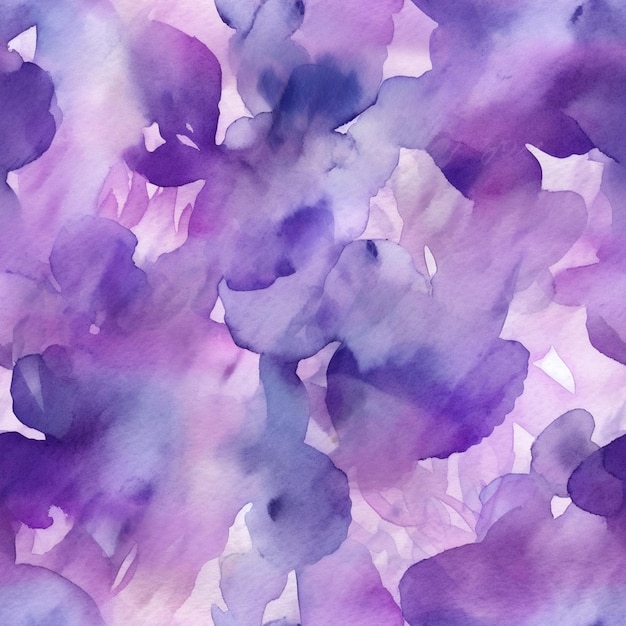 Un dipinto ad acquerello di fiori viola.