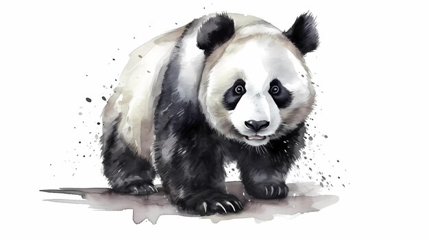 Un dipinto ad acquerello di un orso panda.