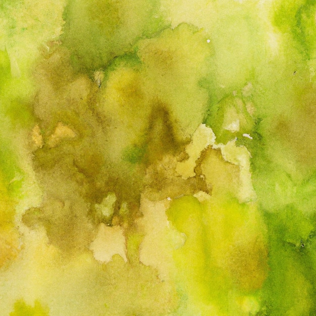 Un dipinto ad acquerello verde e giallo con sopra la parola verde.