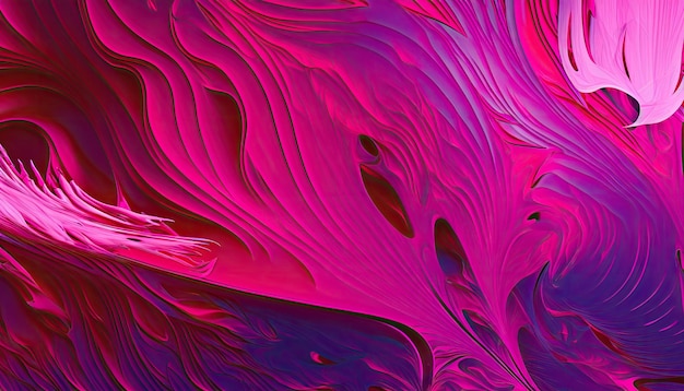 Un dipinto astratto colorato con uno sfondo rosa e la parola arte su di esso.