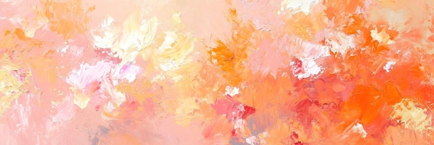 Un dipinto astratto con colori arancione e rosa