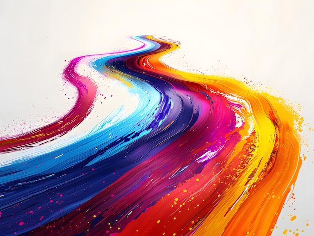 un dipinto colorato dei colori dell'arcobaleno
