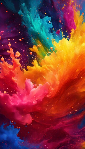 un dipinto colorato del liquido color arcobaleno