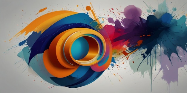 un dipinto colorato di un cerchio colorato dell'arcobaleno e un circolo colorato