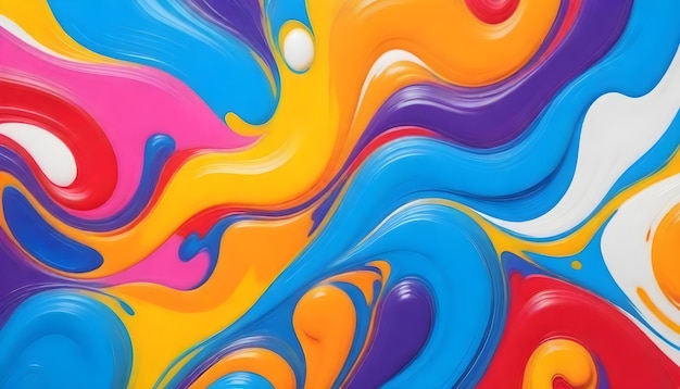 un dipinto colorato di un liquido color arcobaleno