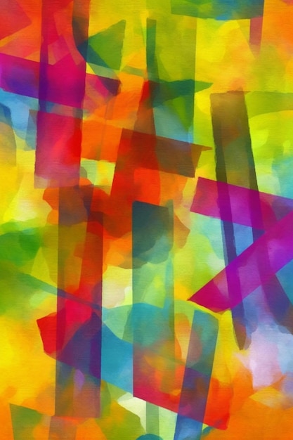 Un dipinto colorato di uno sfondo colorato con la lettera x al centro.