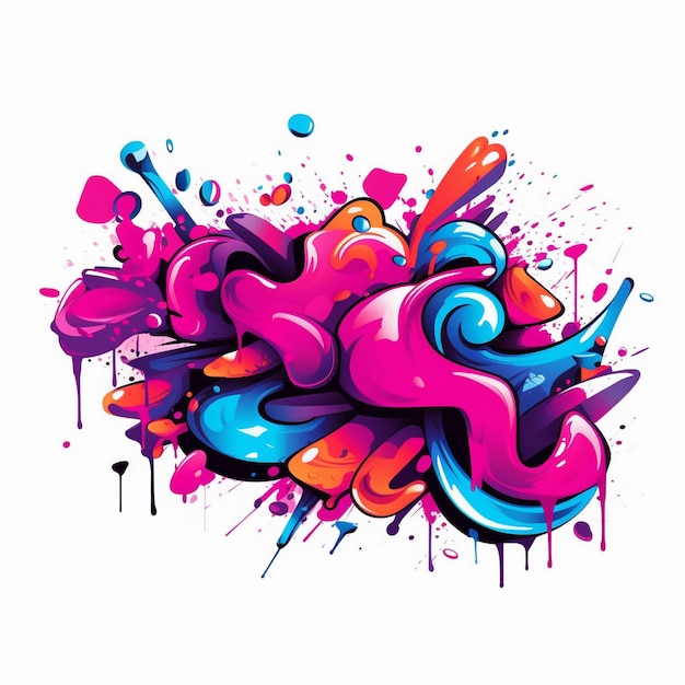 un dipinto colorato e colorato di una persona con sopra la parola arte.