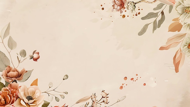 un dipinto di fiori e foglie da parte di una persona