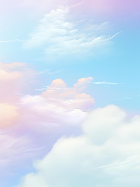 un dipinto di un cielo con le nuvole e il sole