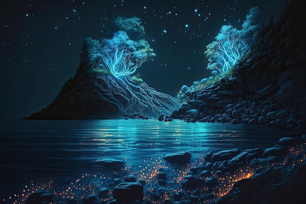 Un dipinto di un mare con sopra le parole "drago marino".