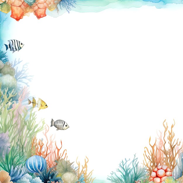 Un dipinto di un pesce sotto l'oceano con le parole "mare".