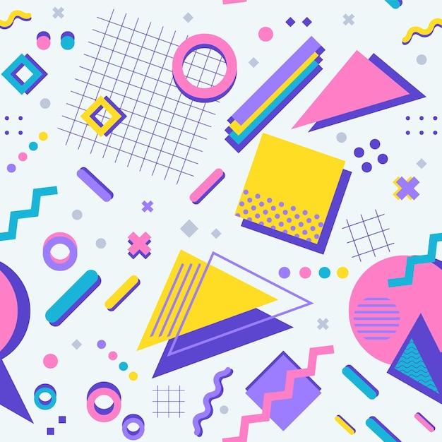 un disegno colorato con diverse forme e colori