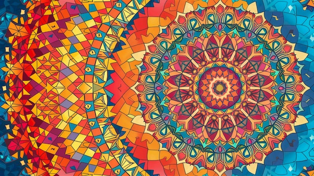un disegno colorato con uno sfondo colorato