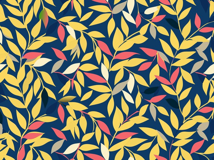Foto un disegno colorato di foglie e fiori