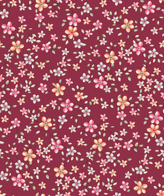 un disegno con fiori e foglie su di esso