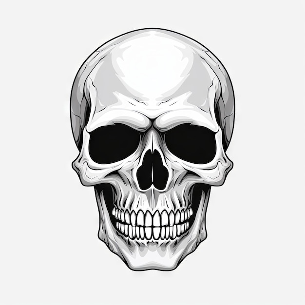 Un disegno del tatuaggio del cranio dell'illustrazione