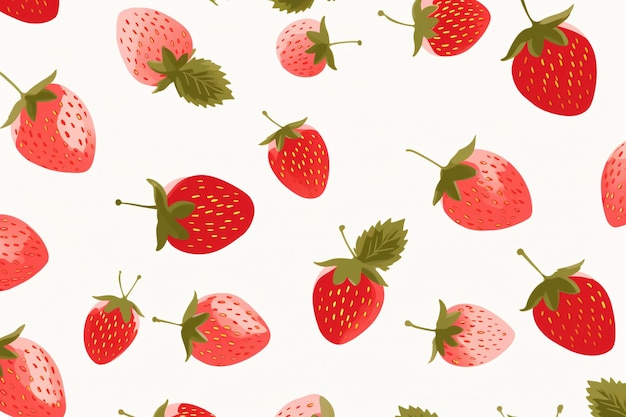 un disegno di fragole su uno sfondo bianco