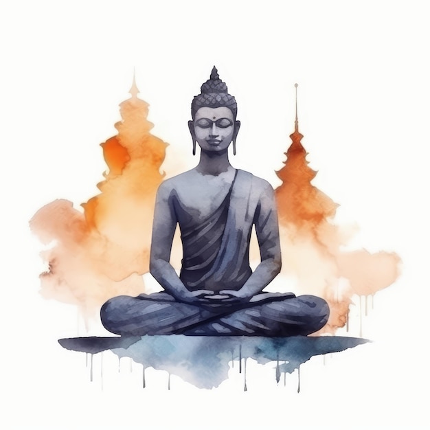 un disegno di un Buddha in posizione di loto