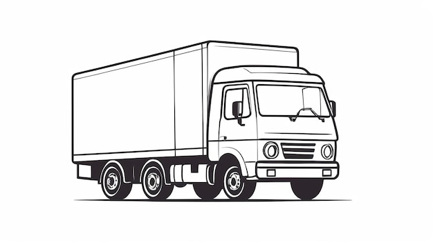 un disegno di un camion che dice camion su di esso