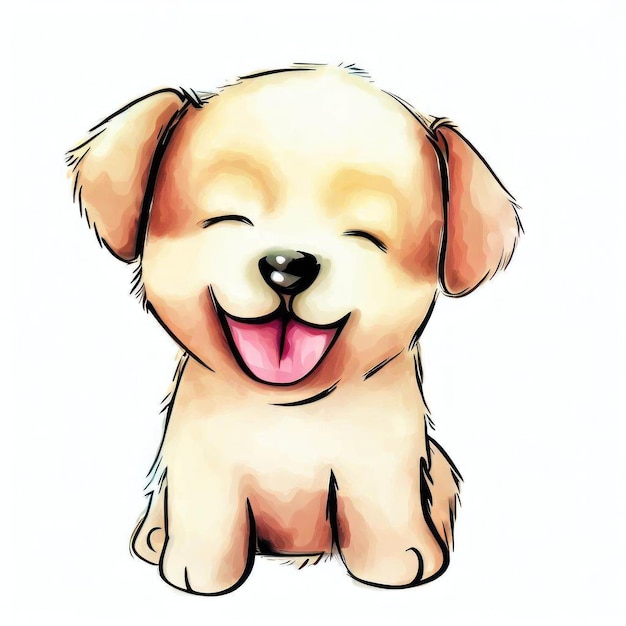 Un disegno di un cane chiamato golden retriever.