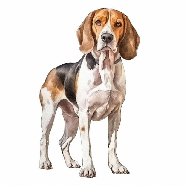 Un disegno di un cane della razza beagle
