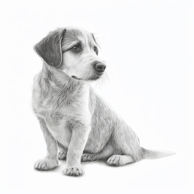 Un disegno di un cane