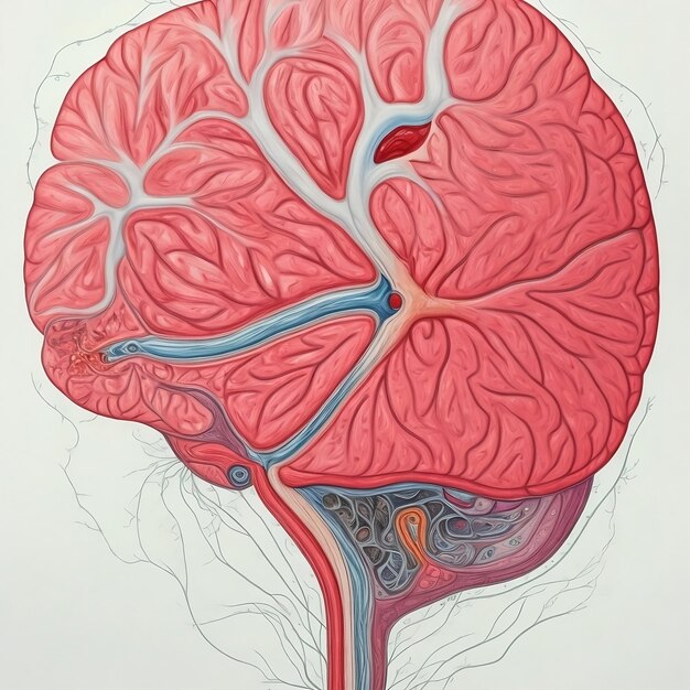 un disegno di un cervello con il cervello etichettato con il cervello su sfondo bianco