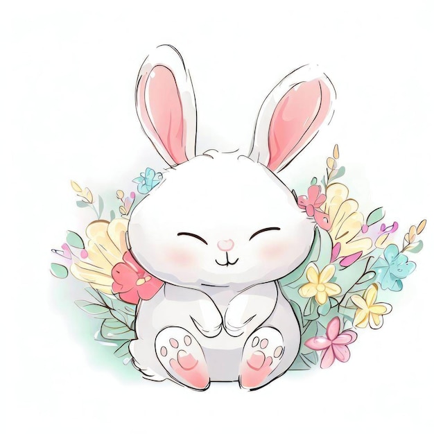 Un disegno di un coniglietto