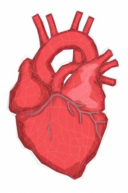 Un disegno di un cuore con sopra la parola cuore