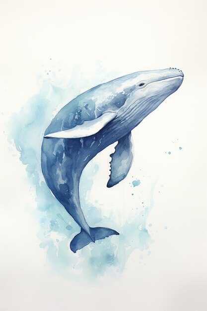 un disegno di un delfino con uno sfondo blu