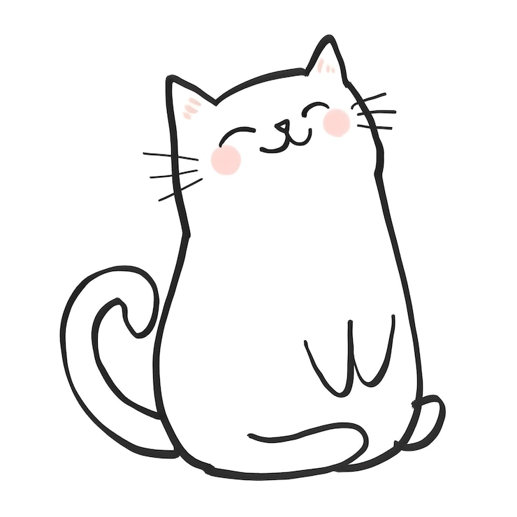 Foto un disegno di un gatto che ha la parola gatto su di esso