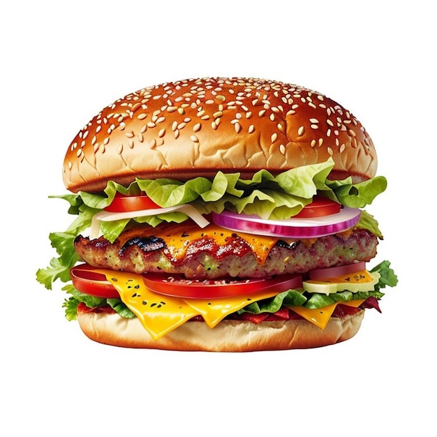 un disegno di un hamburger con lattuga