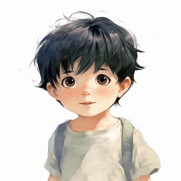 un disegno di un ragazzo con una camicia che dice " è un ragazzino "