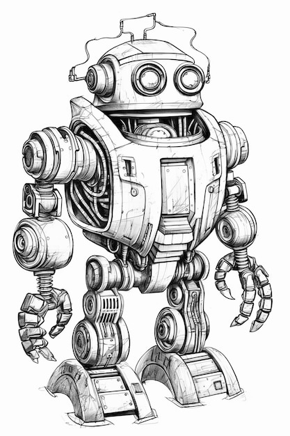 Un disegno di un robot