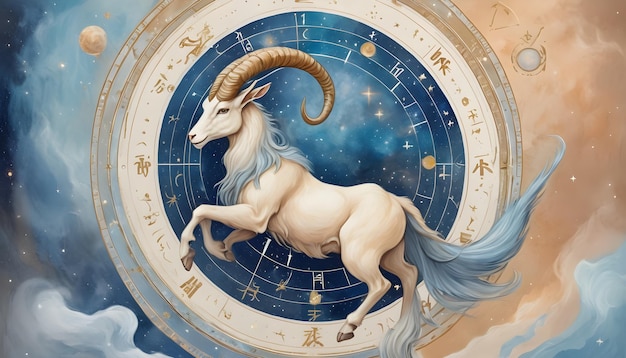 un disegno di un segno zodiacale capricorno capricorno
