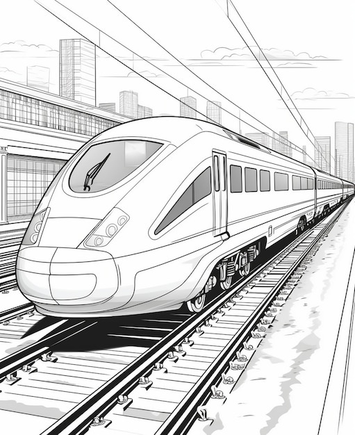 un disegno di un treno con il numero 37 su di esso