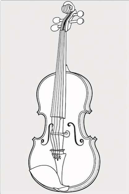 un disegno di un violino con un arco generativo ai