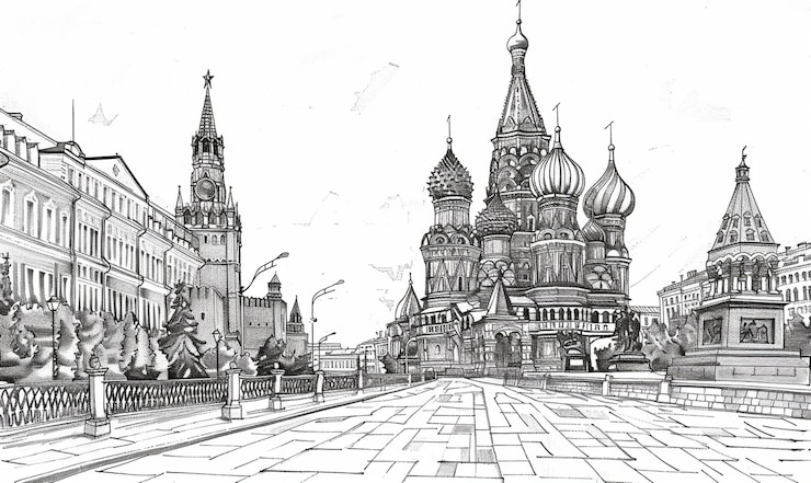 Foto un disegno di una chiesa con un disegno d'una chiesa e di una chiesa