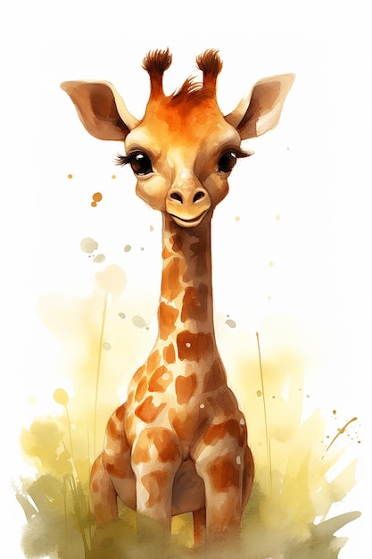 un disegno di una giraffa con una faccia che dice giraffa.