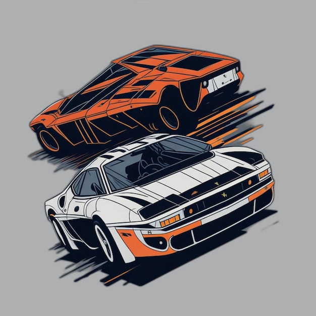 Un disegno di una guado gt40 con la parola guado sul davanti.